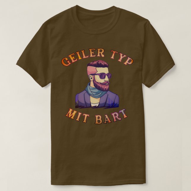 Beard Hipster Full Beard Beard Care Classic TShirt (Design Front)