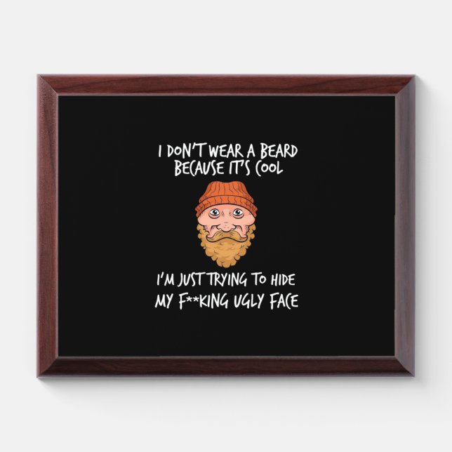 Beard It Is Cool Award Plaque (Horizontal)