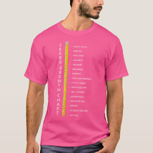 Beard Length Growth Chart Ruler How Long Is Your B T-Shirt