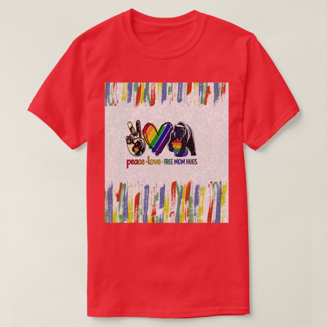Beard LGBT Gay Pride Papa Bear Rainbow Bear Pride  T-Shirt (Design Front)