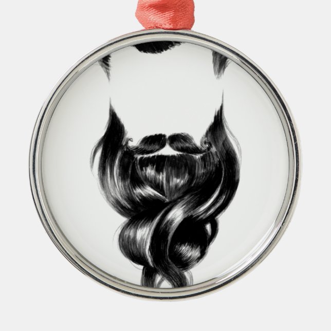 Beard Love Metal Ornament (Front)