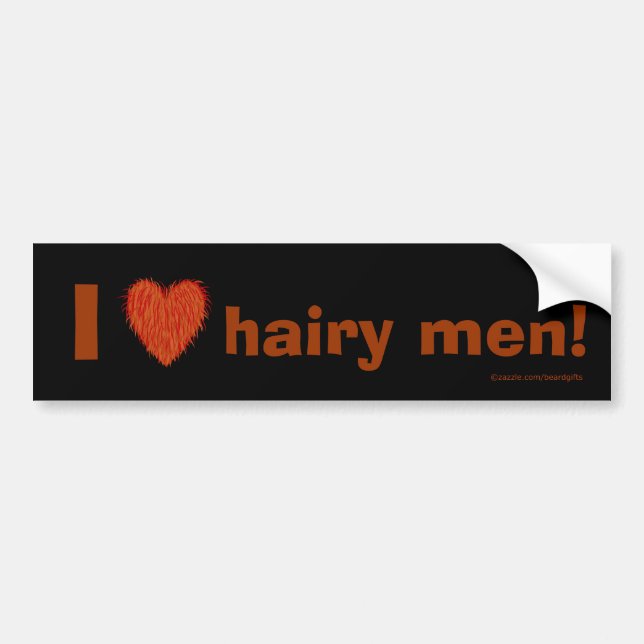 Beard Lover Funny Fuzzy Letters Template Redhead Bumper Sticker (Front)