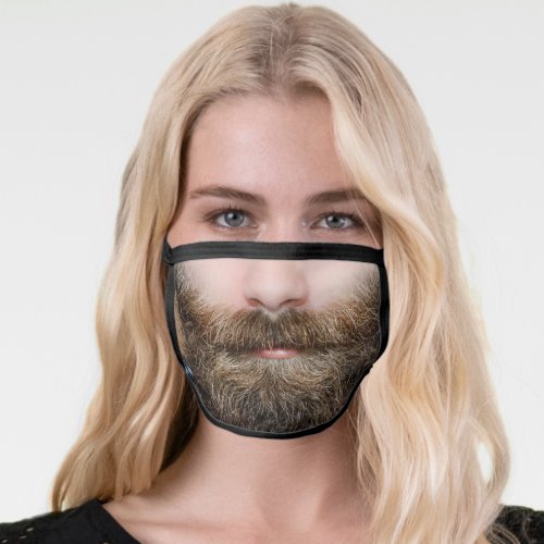Beard Man Bearded Funny Photo or Customize Face Mask