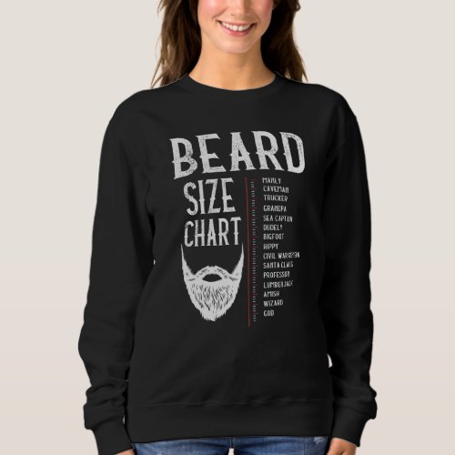 Beard Measurement Char  Beard Length Growth Chart Sweatshirt