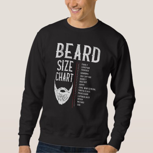 Beard Measurement Char  Beard Length Growth Chart Sweatshirt