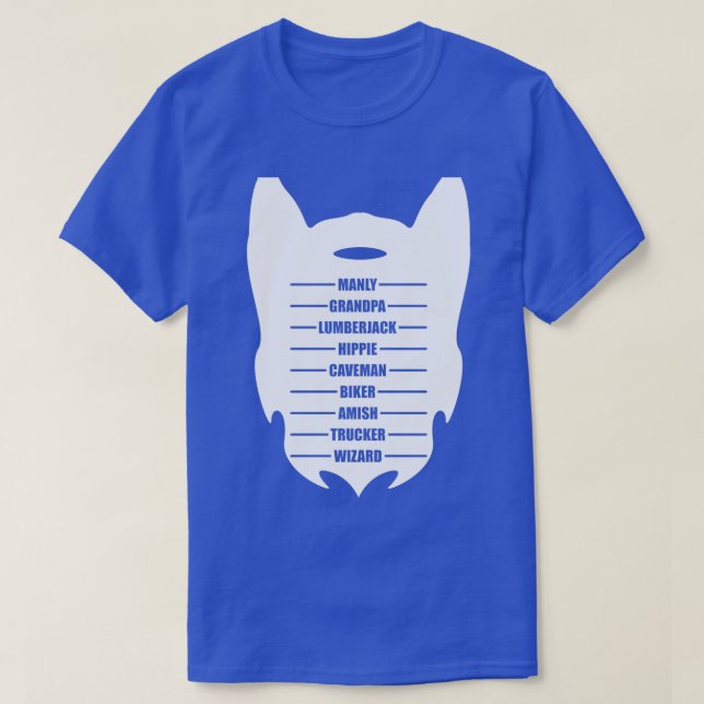 BEARD MEASUREMENT CHART FOR DAD OR GRANDPA T-Shirt (Design Front)