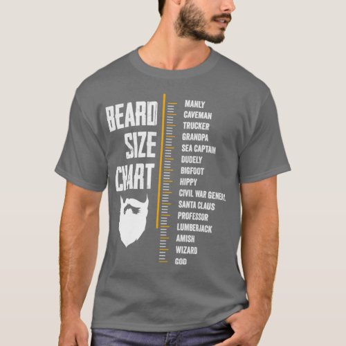 Beard Measurement Chart Gift Beard Length Funny Gr T_Shirt