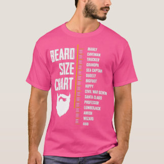Beard Measurement Chart Gift Beard Length Funny Gr T-Shirt