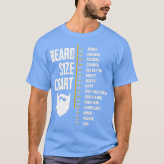 Beard Measurement Chart Gift Beard Length Funny Gr T-Shirt