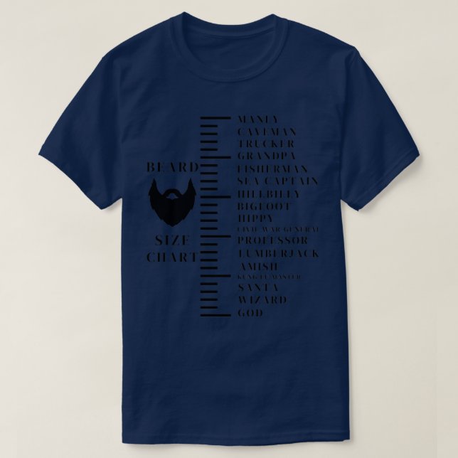 Beard Measuring T-Shirt (Design Front)