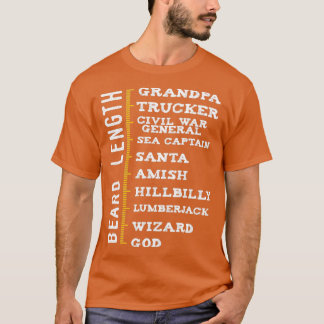 Beard Men Beard Length T-Shirt