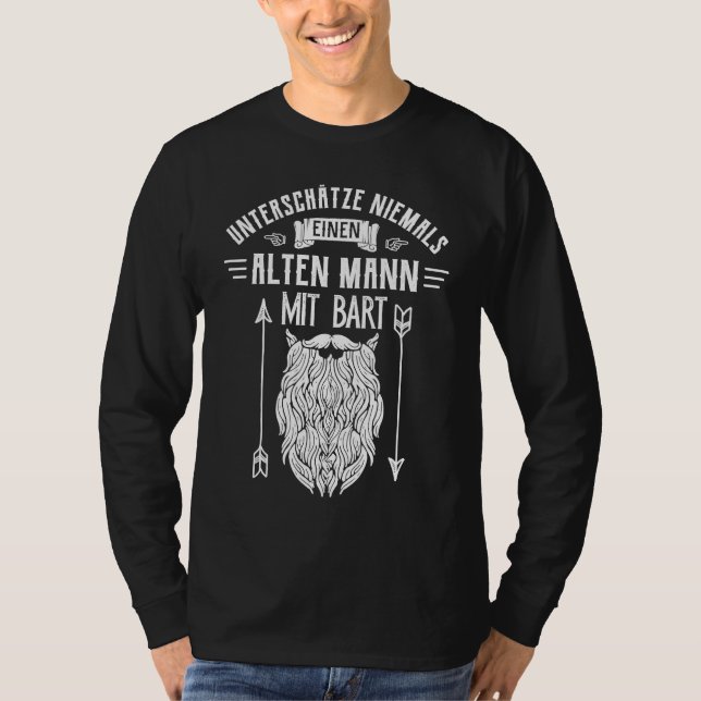 Beard motif for beard wearers with full beard Alte T-Shirt (Front)