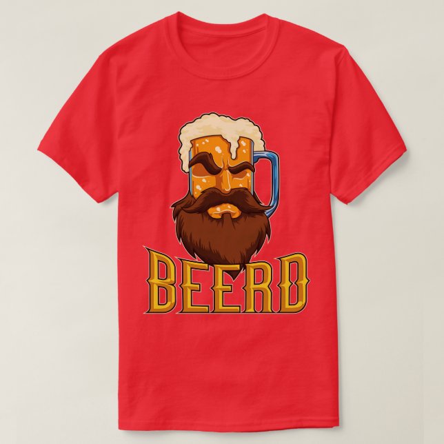 Beard Mug Beerd Beer Lover T-Shirt (Design Front)