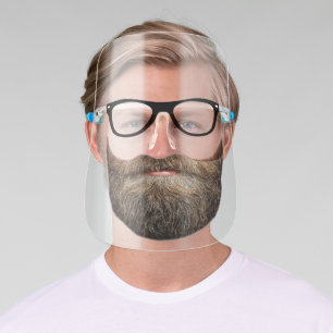 Beard Mustache Glasses Disguise Face Shield