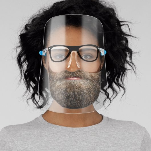 Beard Mustache Glasses Disguise Face Shield (Insitu)