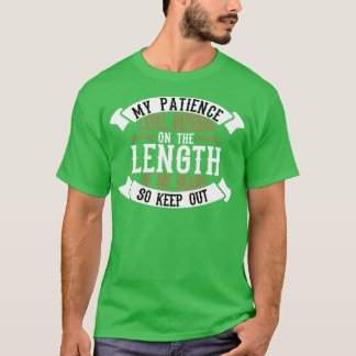 Beard My Patience Level Depends On The Length Men T-Shirt