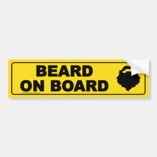 Beard on Board Bumper Sticker