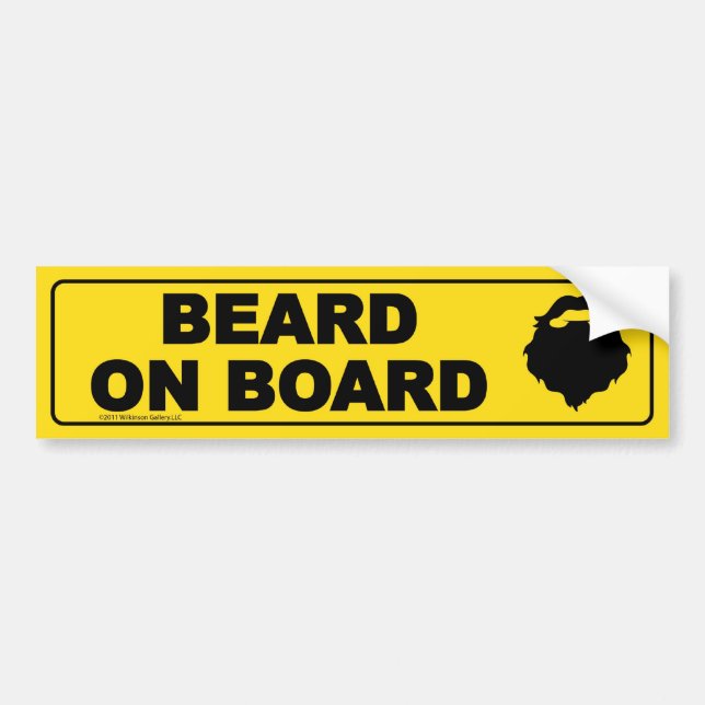 Beard on Board Bumper Sticker (Front)