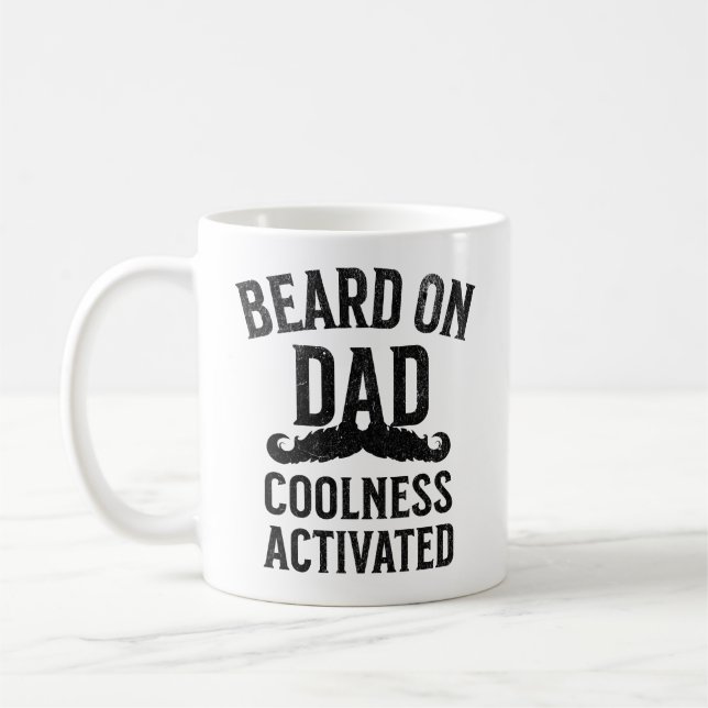 Beard On Dad Coolness Activated Coffee Mug (Left)