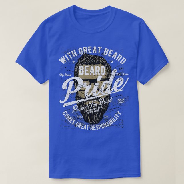 Beard Pride funny vintage tshirt (Design Front)