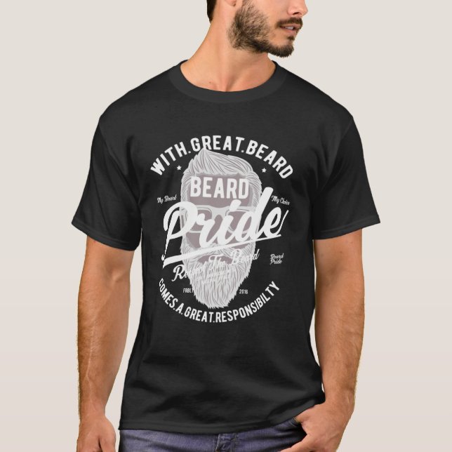 Beard Pride  Vintage Mens Beard Pride T-Shirt (Front)