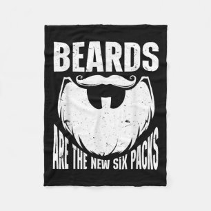 Beard Quote Beards Are The New Six Pack  Fleece Blanket