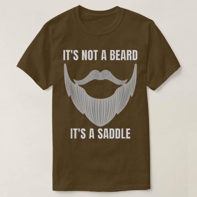 Beard Saddle Funny Bearded Funcle 1 T-Shirt (Design Front)