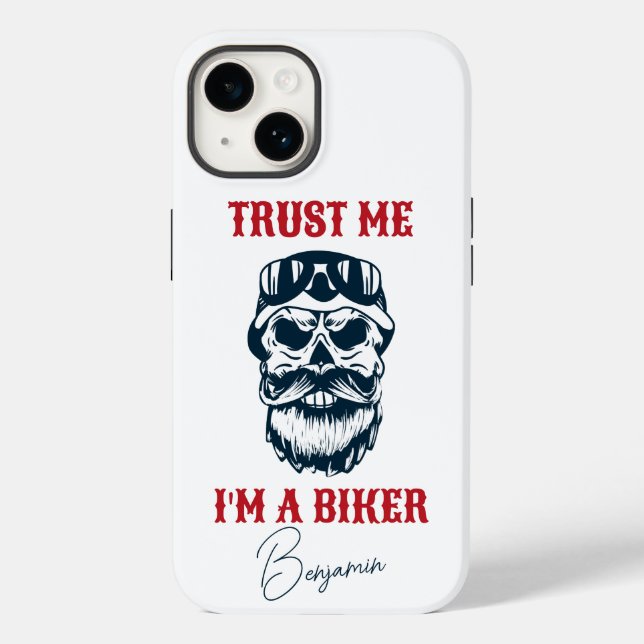 Beard Scull | Motorcycle | Trust me I'm a bike Case-Mate iPhone Case (Back)