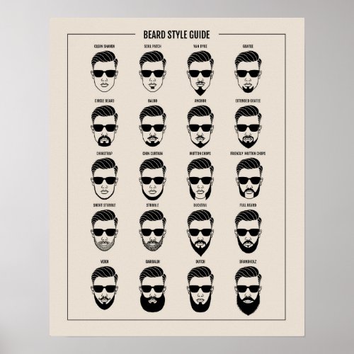 beard style guide poster