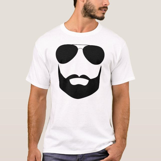 Beard Sunglasses T-Shirt (Front)