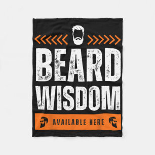 Beard Wisdom Available Here-funny Beard Gift For B Fleece Blanket