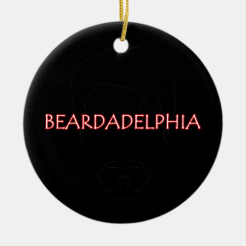 Beardadelphia Beard Bald Dad  Ceramic Ornament