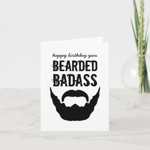 Bearded Bada Birthday Card