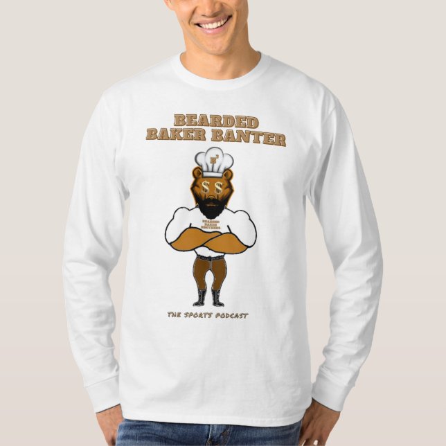 Bearded Baker Banter podcast logo Long Sleeve T-Shirt (Front)