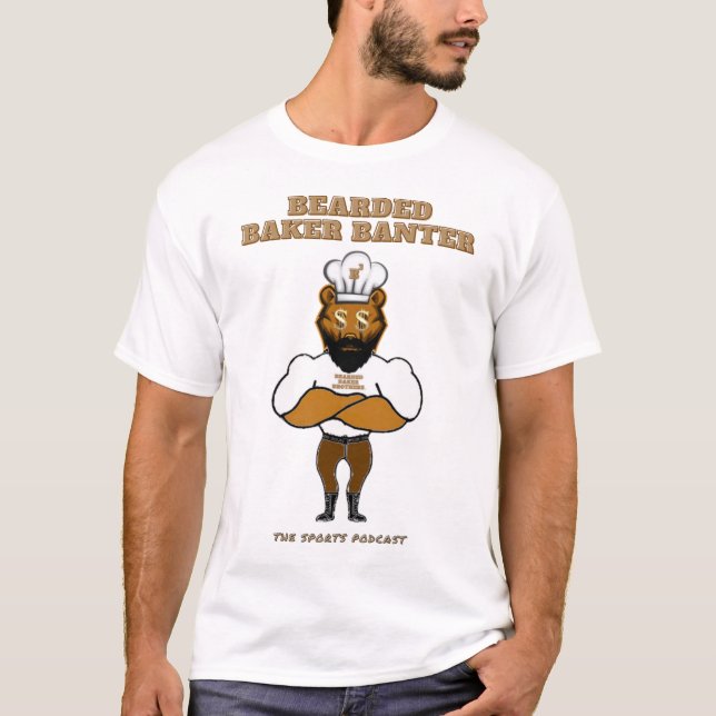 Bearded Baker Banter podcast logo T-Shirt (Front)