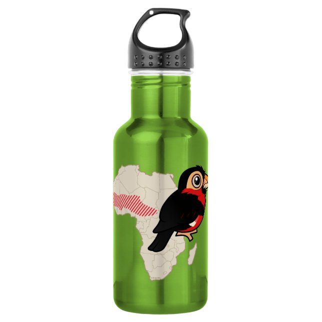 Bearded Barbet Range Stainless Steel Water Bottle (Front)
