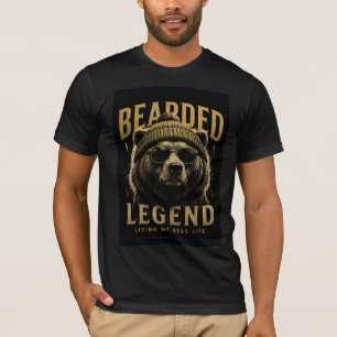 Bearded Bear Legend Living My Best Life Wilderness T-Shirt