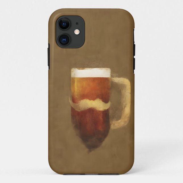 Bearded Beer Mug Artistic T-Shirt Case-Mate iPhone Case (Back)