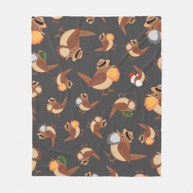 Bearded Birding Bearded Birds Bonanza Fleece Blanket (Front)