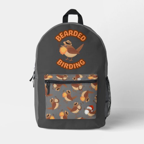 Bearded Birding Bird Printed Backpack