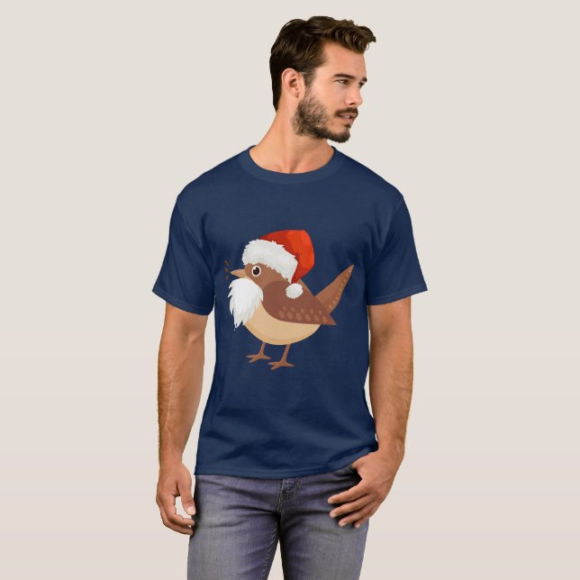 Bearded Birding Cute Critter Christmas T-Shirt (Front Full)