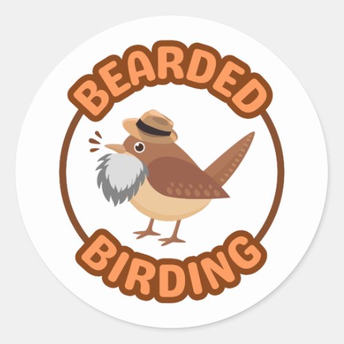 Bearded Birding with Grey Beard Sticker