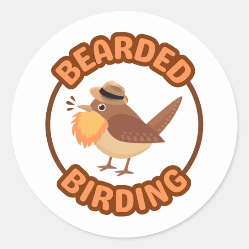 Bearded Birding with Orange Beard Stickers
