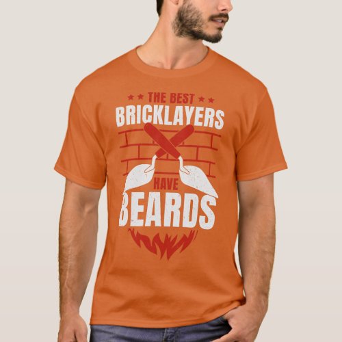 Bearded Bricklayer Brick Mason Beard Gift  T_Shirt