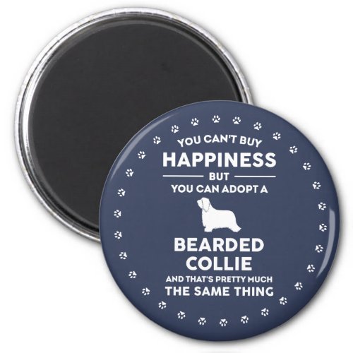 Bearded Collie Adoption Happiness Magnet