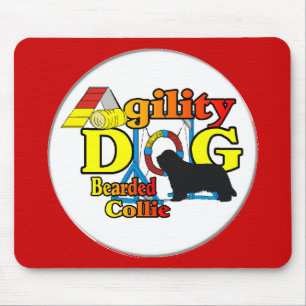 Bearded Collie Agility Gifts Mouse Pad