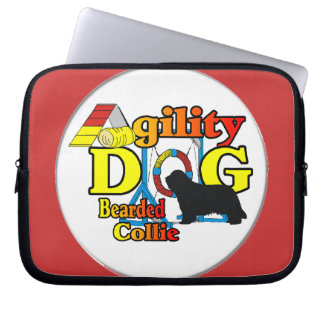 bearded collie agility laptop sleeve