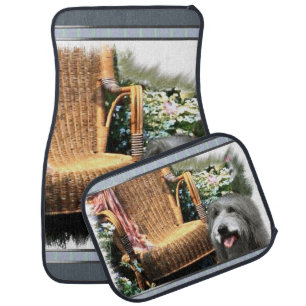 Bearded Collie Art Car Floor Mat