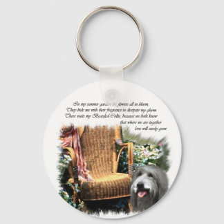 Bearded Collie Art Gifts Keychain