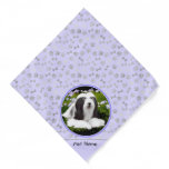 Bearded Collie Beardie Black Painting Cute Dog Art Bandana